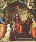 Fra Bartolommeo The Mystic Marriage of st Catherine of Siena,with Eight Saints (mk05) oil on canvas